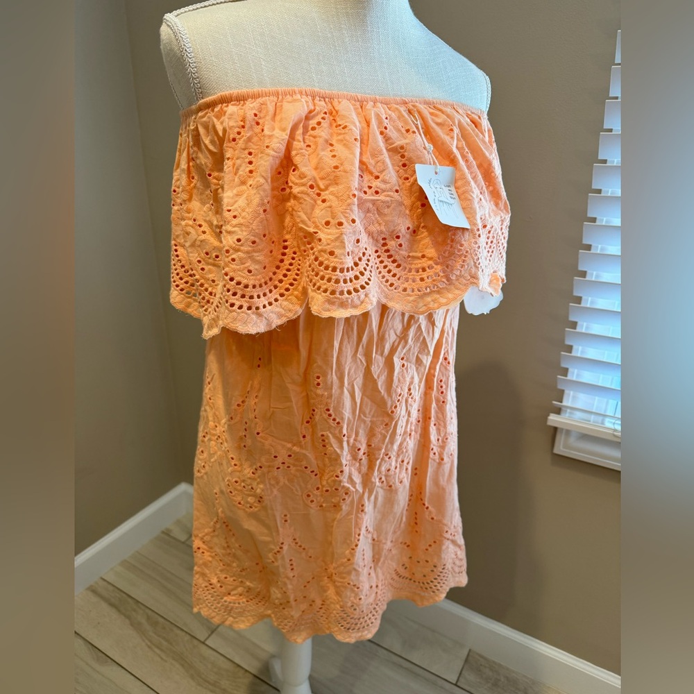 NWT! ALTAR’D STATE Eyelet Off the Shoulder Mini Dress